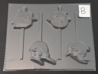 454sp Mad Space Birds Chocolate Candy Lollipop Mold FACTORY SECOND